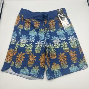 Performance Apparel Boys‎ Blue Pineapple Swimming Shirts Size 6/M NWT $30.99